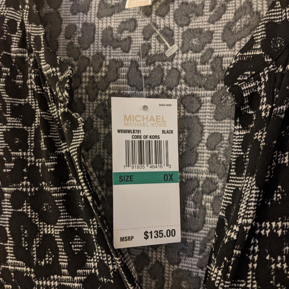 Michael Kors Plus Size Leopard Button Down Dress - Picture 5 of 10
